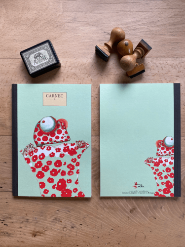 Carnet grenouille à fleurs