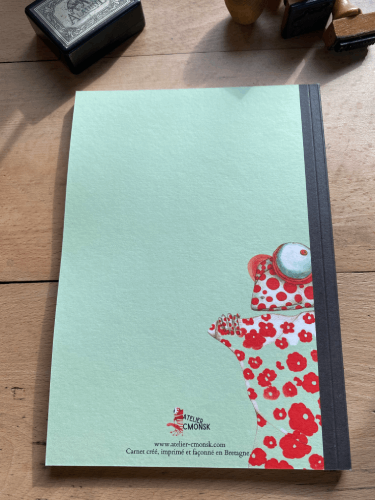 Carnet grenouille à fleurs
