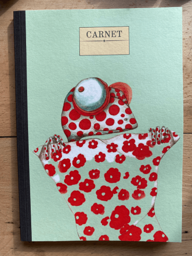Carnet grenouille à fleurs