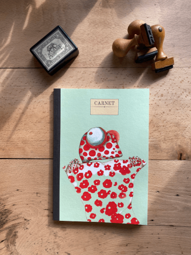 Carnet grenouille à fleurs